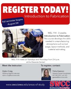 frabrication and welding classes in osceola iowa
