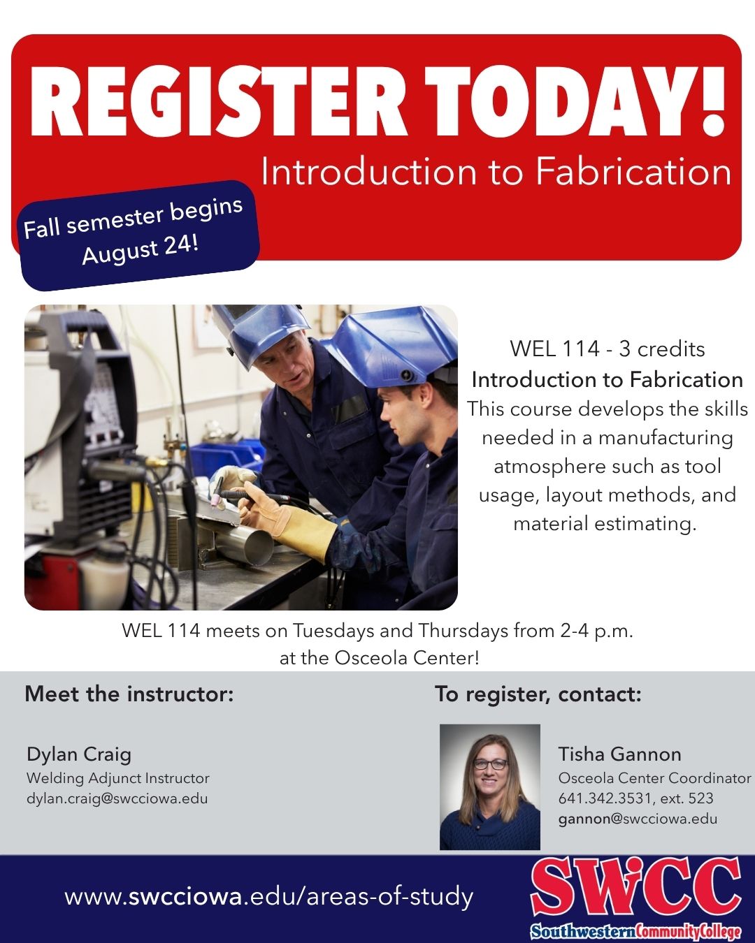 frabrication and welding classes in osceola iowa
